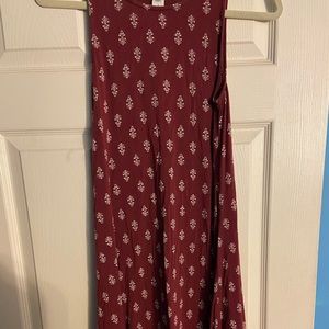 Midi maroon dress